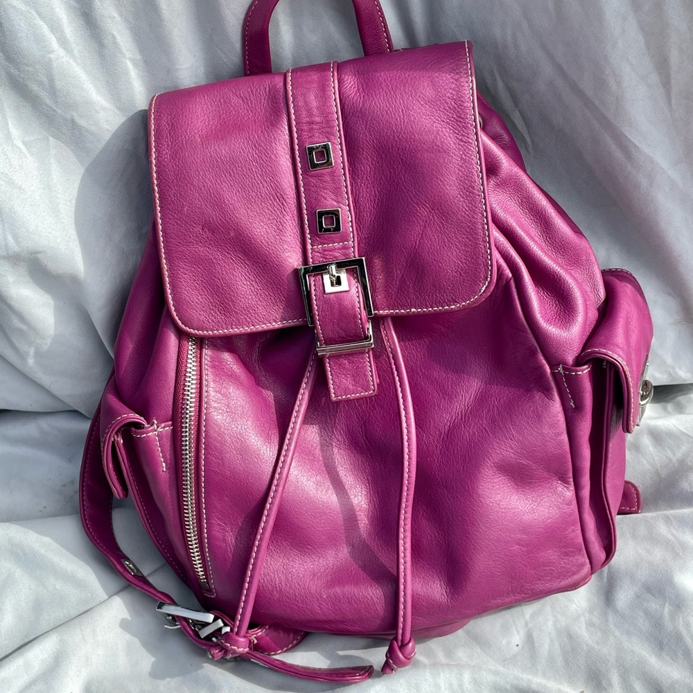 Womens Mini Backpack Handbag -Leather